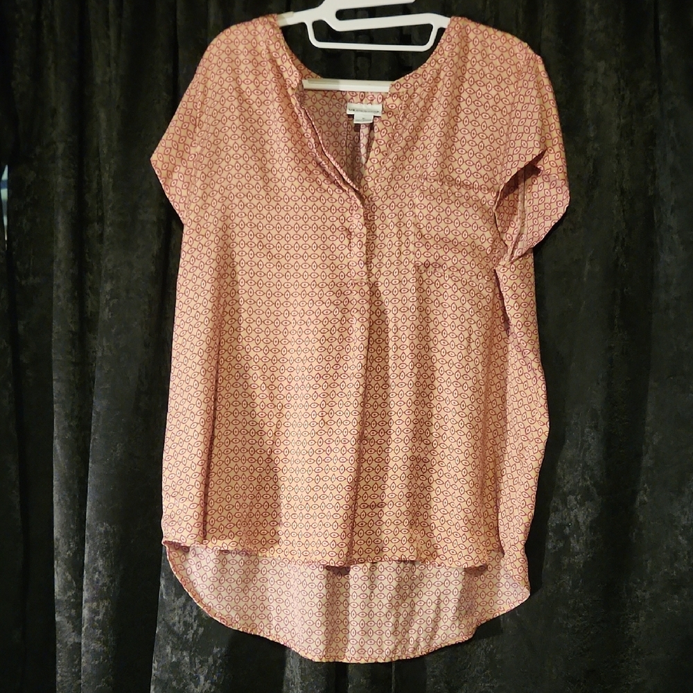 Liz Claiborne Pink Geometric Blouse